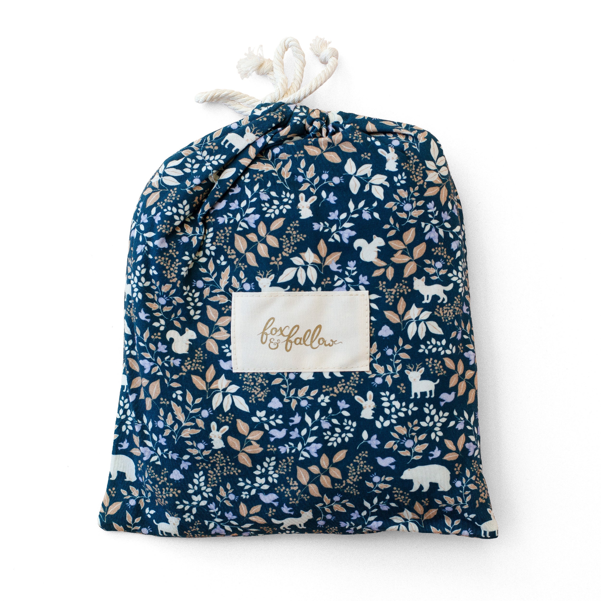 Forest Friends Midnight Organic Fitted Cot Sheet