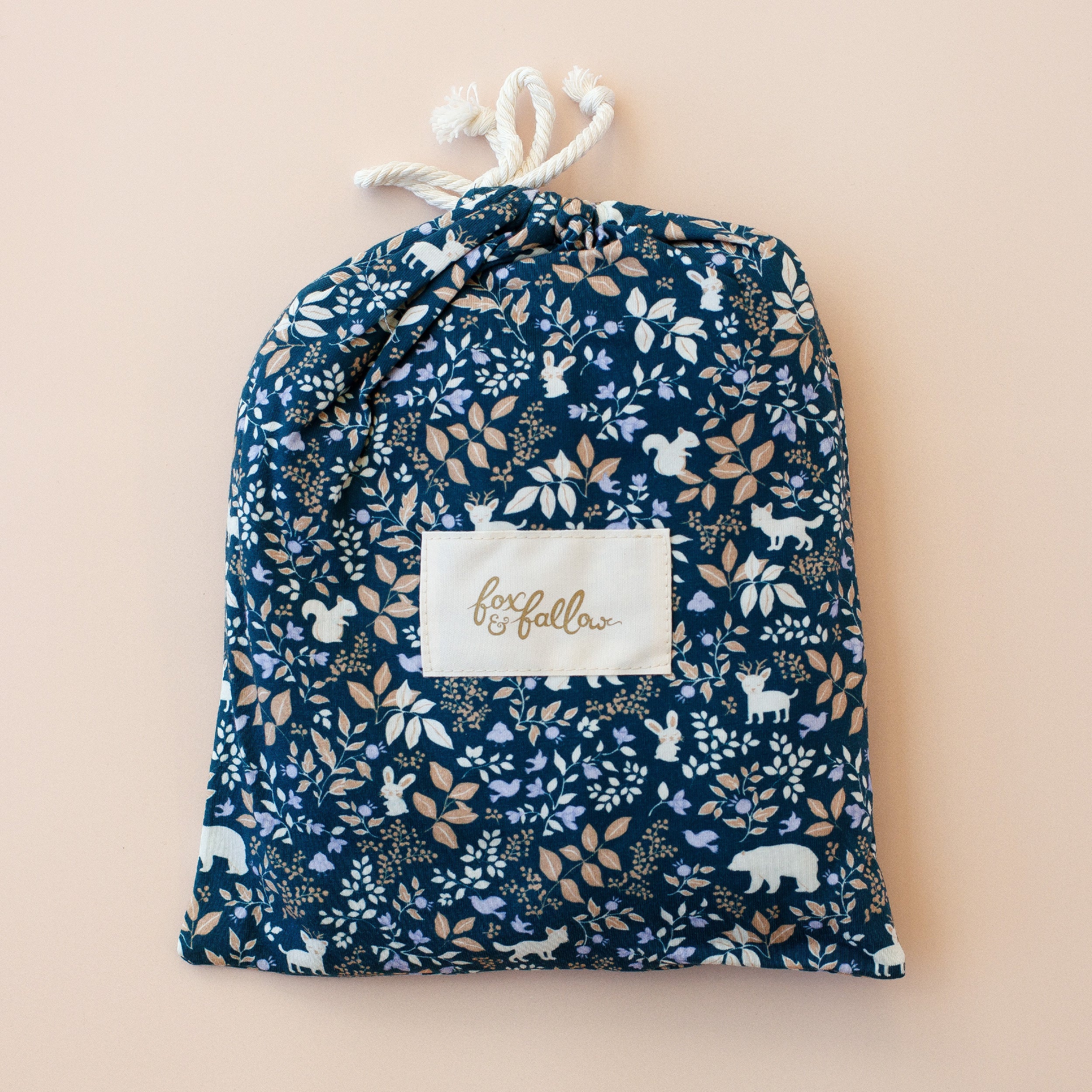 Forest Friends Midnight Organic Fitted Cot Sheet