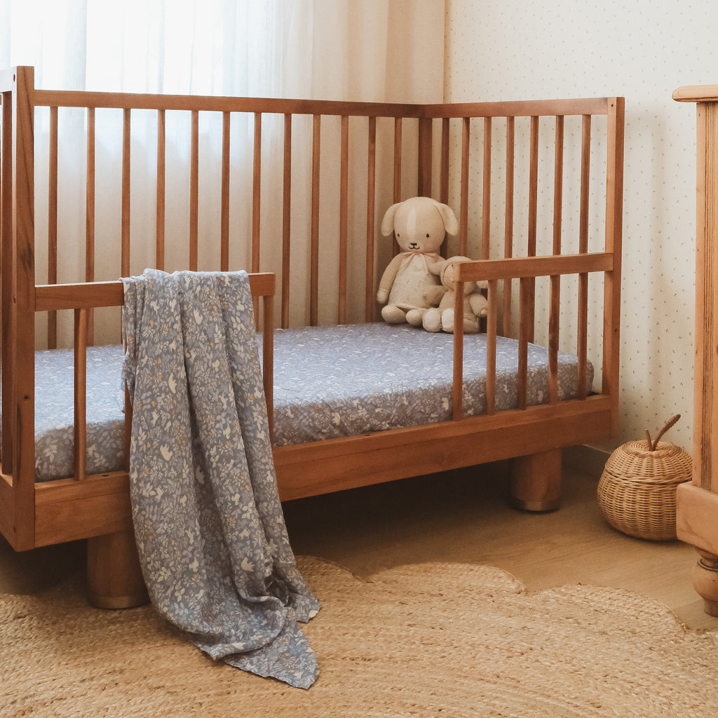 Forest Friends Cornflower Organic Muslin Wrap Swaddle - PRE-ORDER (ARRIVING APRIL)