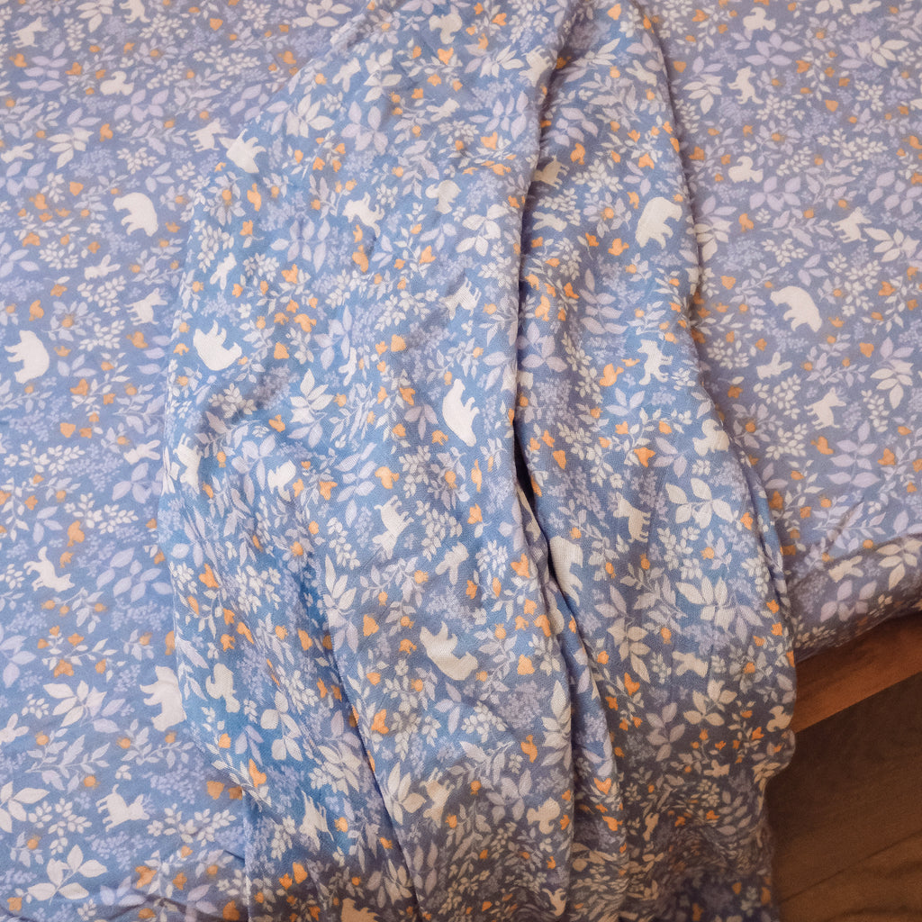 Forest Friends Cornflower Organic Muslin Wrap Swaddle - PRE-ORDER (ARRIVING APRIL)