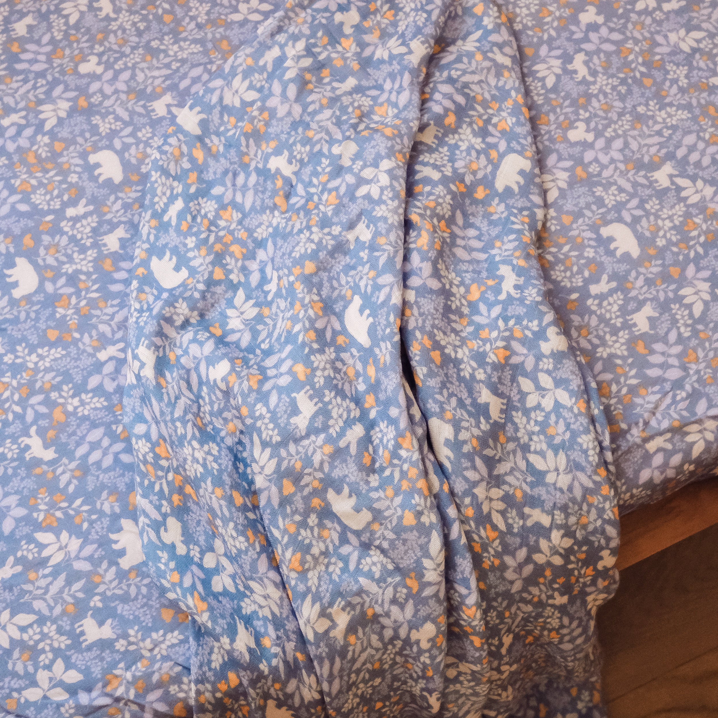 Forest Friends Cornflower Organic Muslin Wrap Swaddle - PRE-ORDER (ARRIVING APRIL)