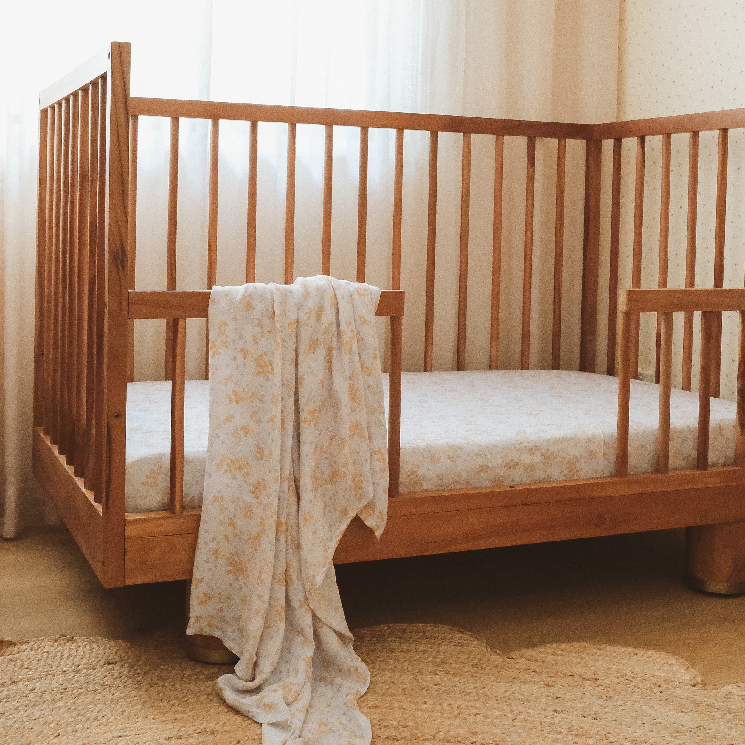 Delphinium Organic Fitted Cot Sheet