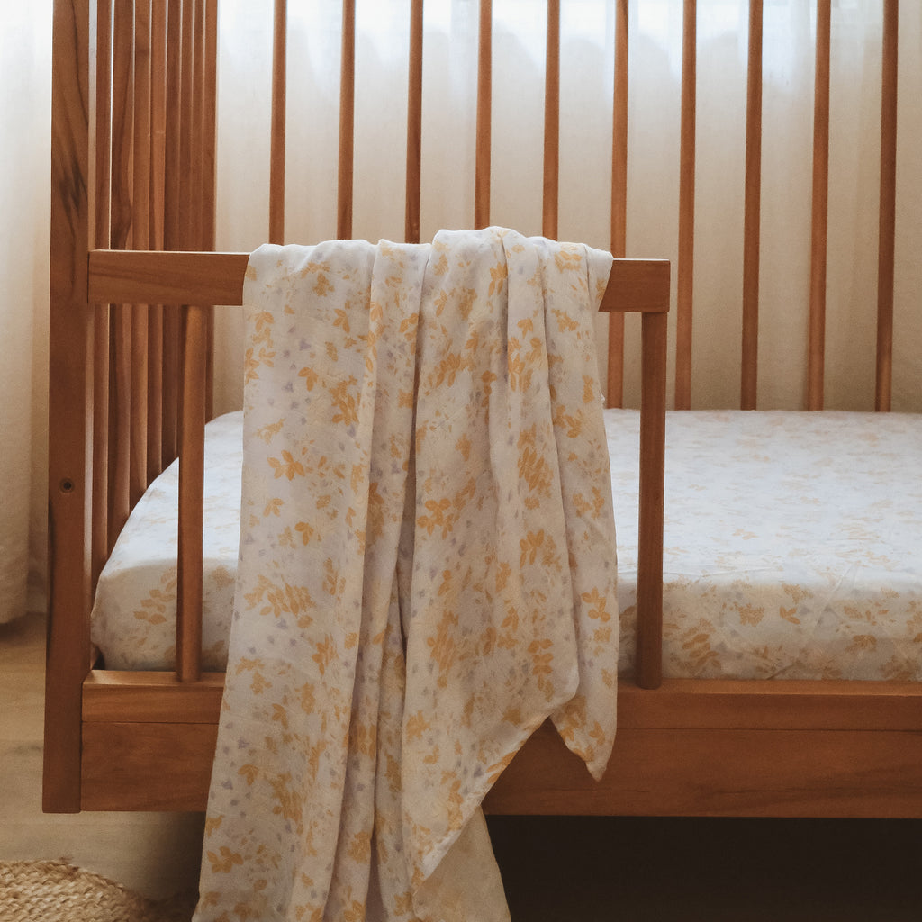Delphinium Organic Fitted Cot Sheet