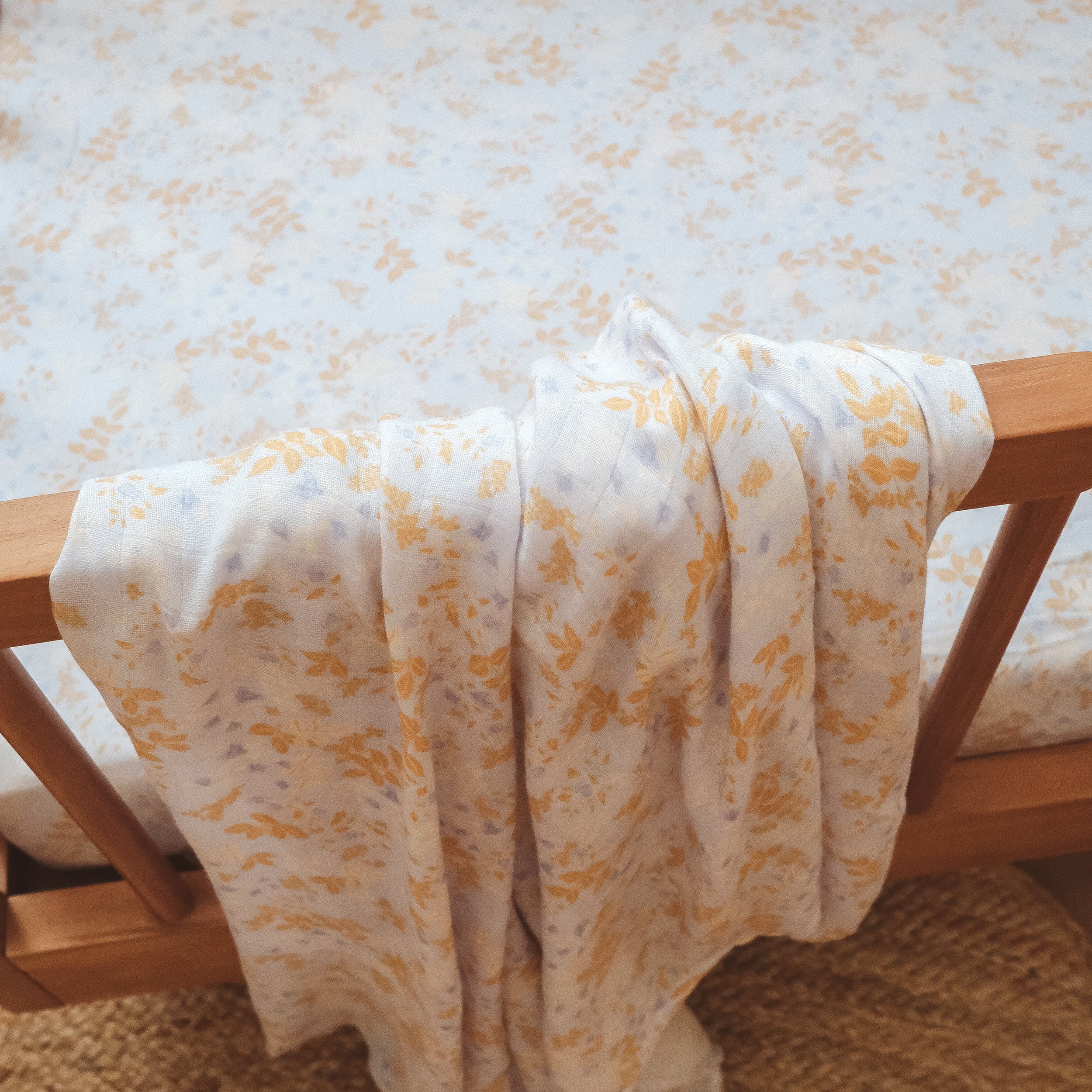 Delphinium Organic Fitted Cot Sheet