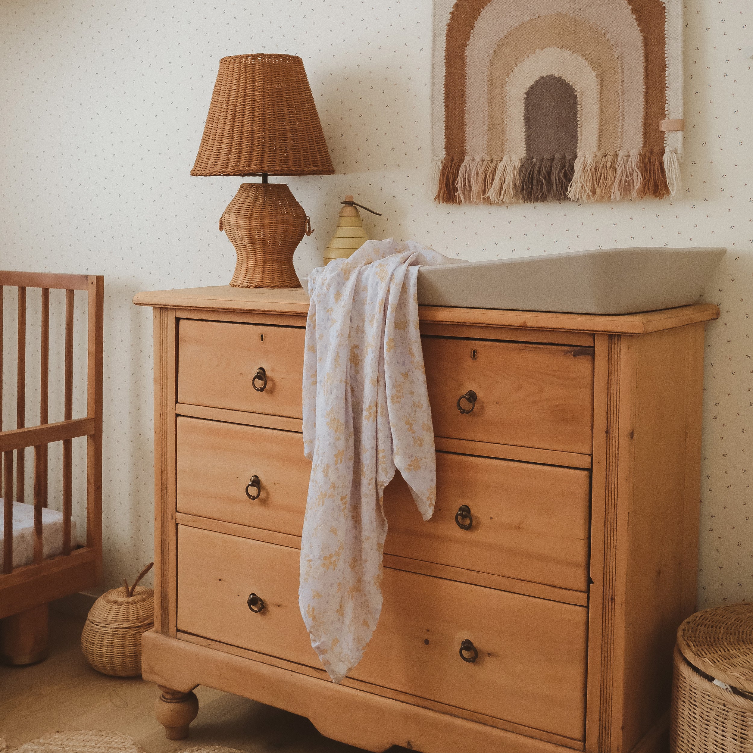 Delphinium Organic Fitted Cot Sheet