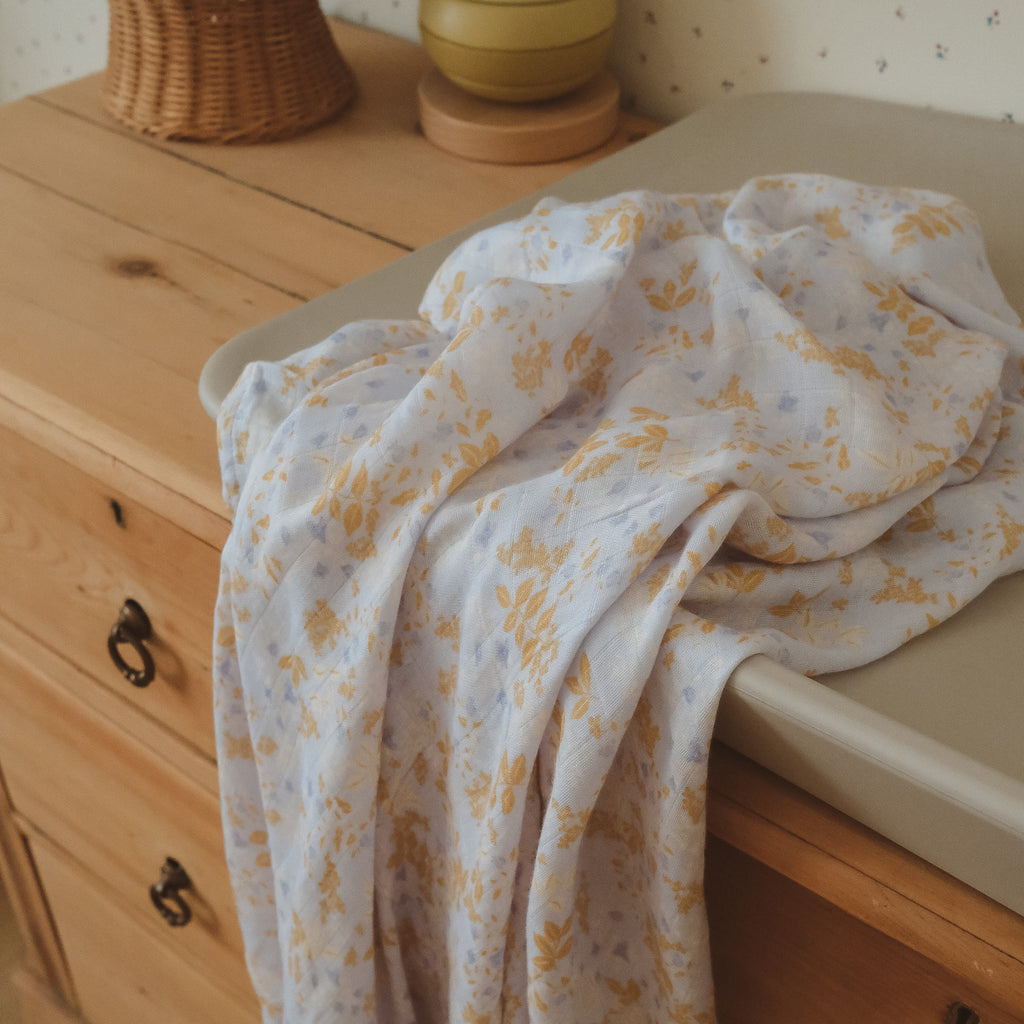 Delphinium Organic Fitted Cot Sheet