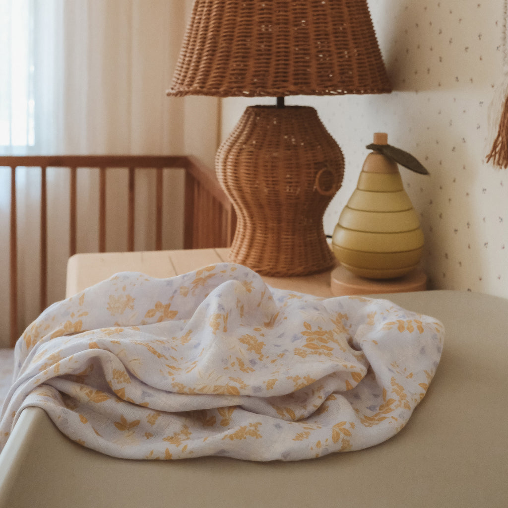 Delphinium Organic Muslin Wrap Swaddle - LAST CHANCE