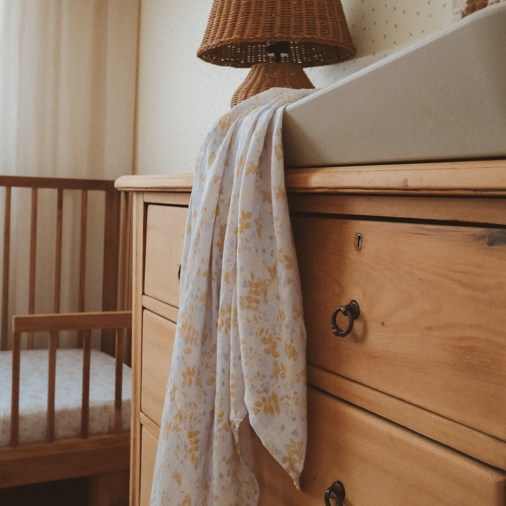 Delphinium Organic Muslin Wrap Swaddle - LAST CHANCE