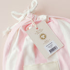 Petal Stripe Organic Fitted Cot Sheet