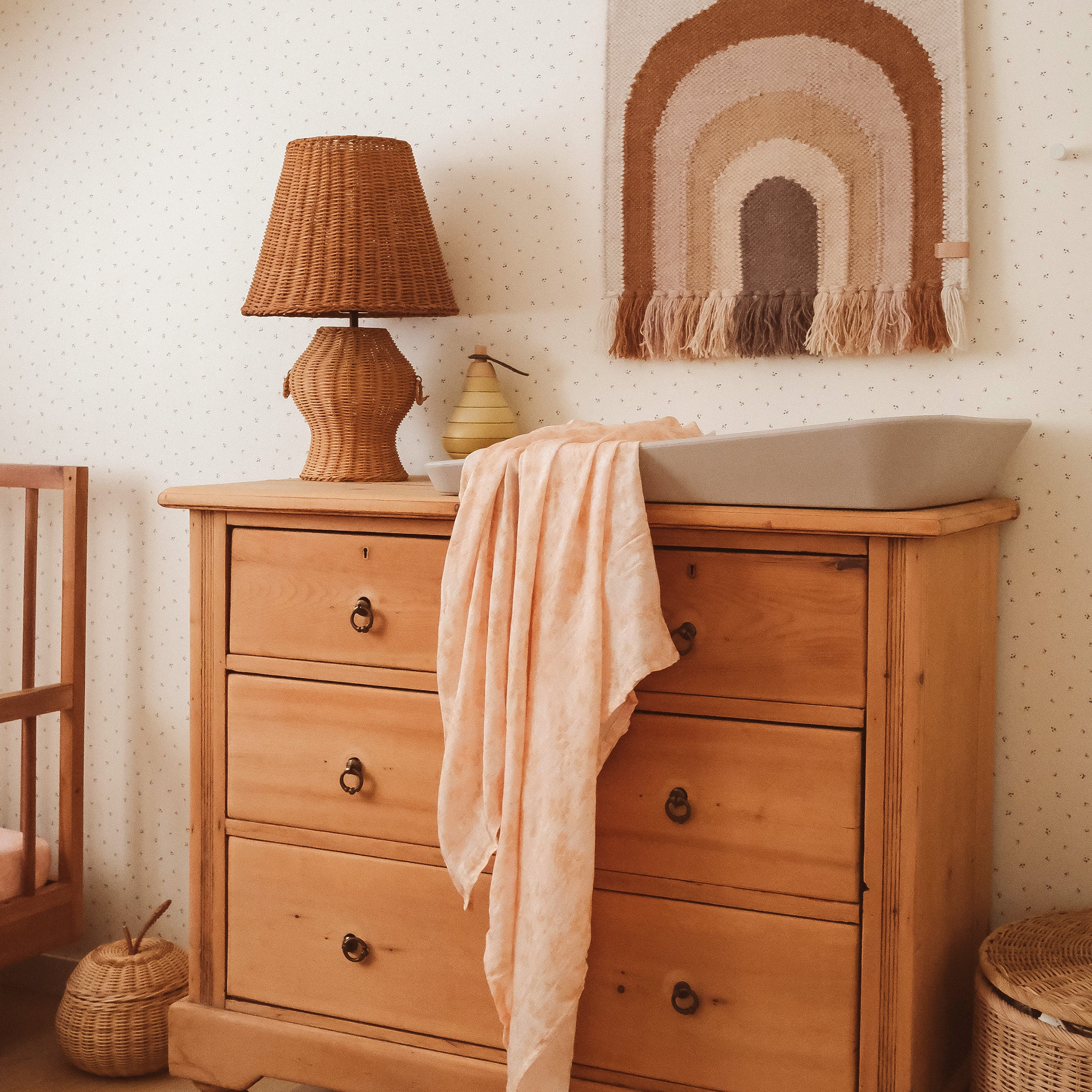 Wild Peony Organic Fitted Cot Sheet