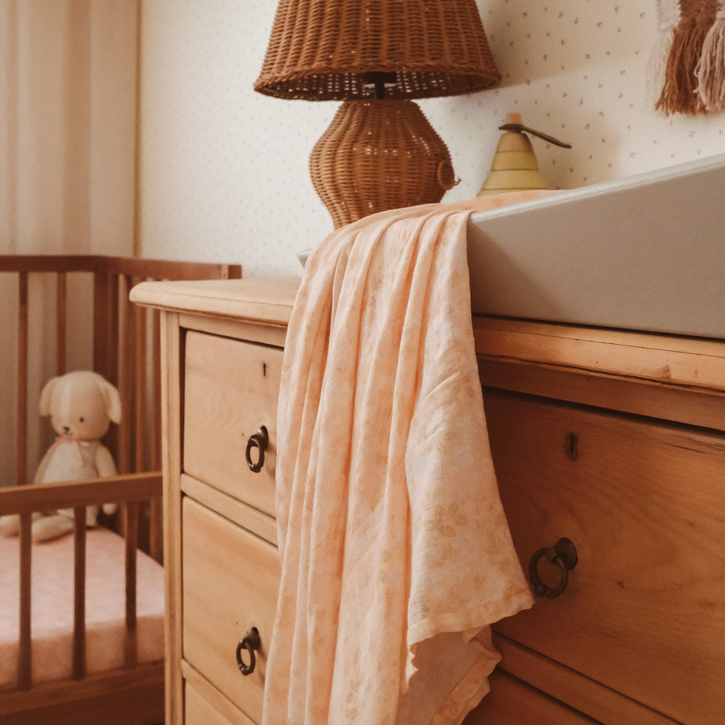 Wild Peony Organic Fitted Cot Sheet