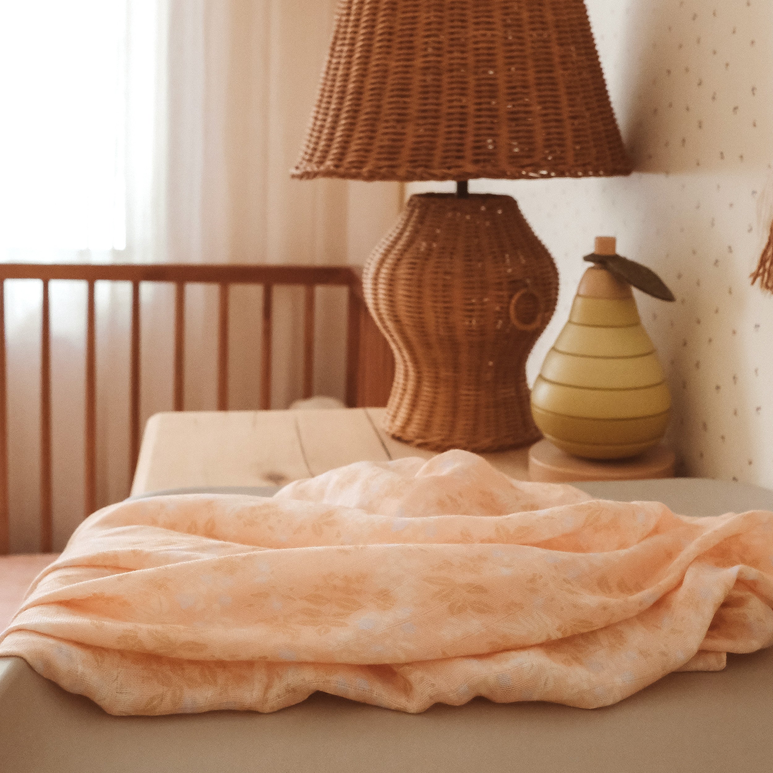 Wild Peony Organic Fitted Cot Sheet