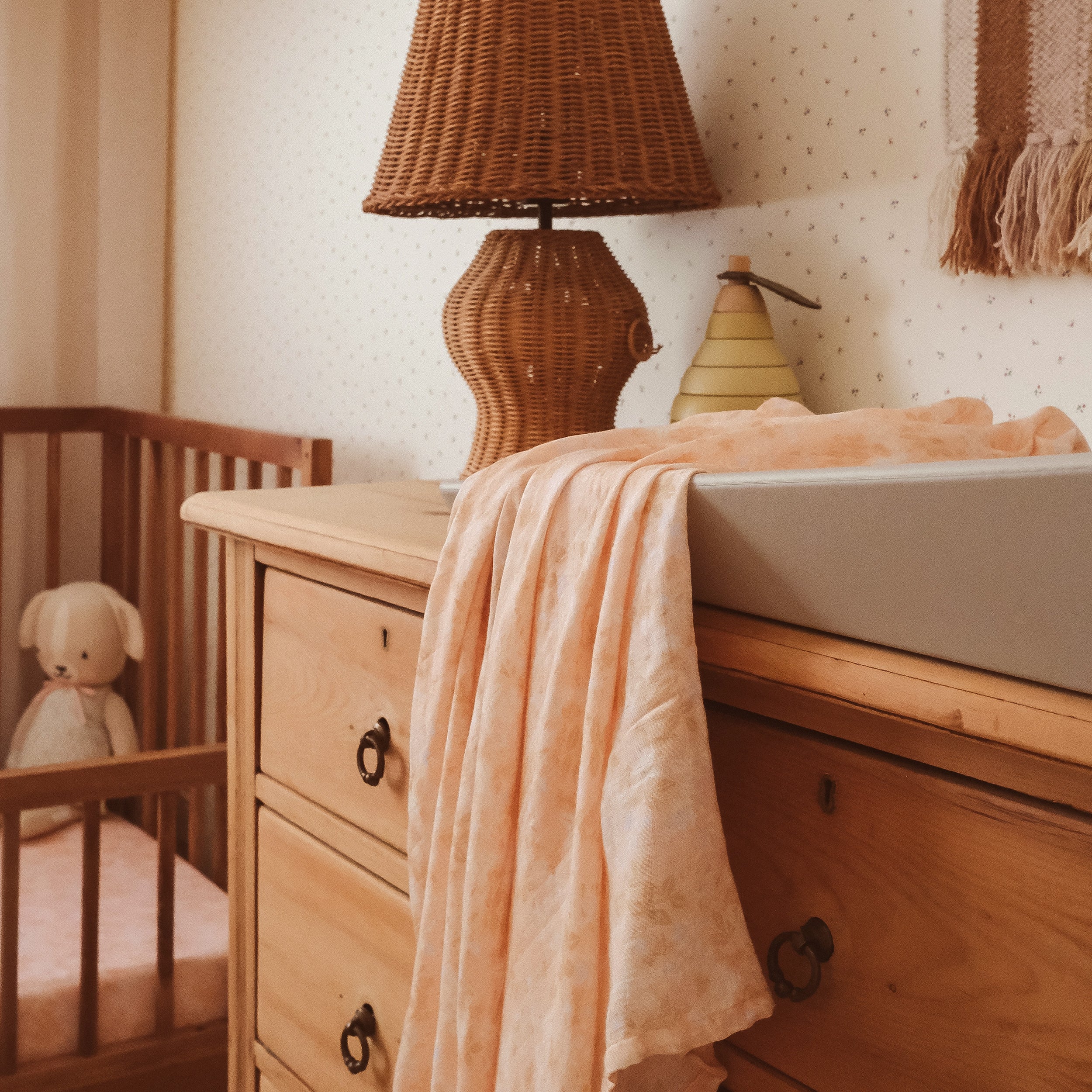 Wild Peony Organic Fitted Cot Sheet