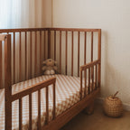 Caramel Check Organic Fitted Cot Sheet