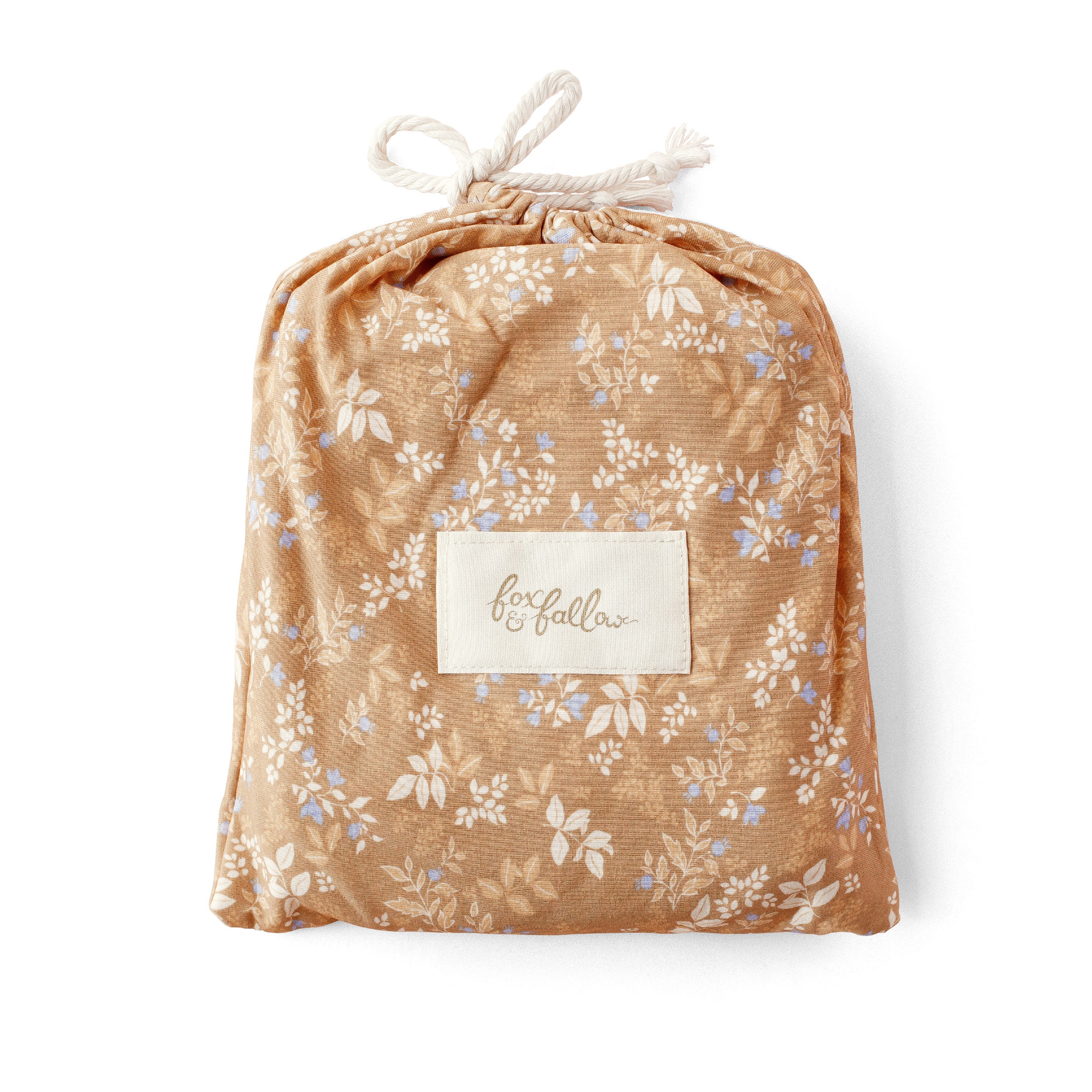 Gold Holly Organic Fitted Cot Sheet