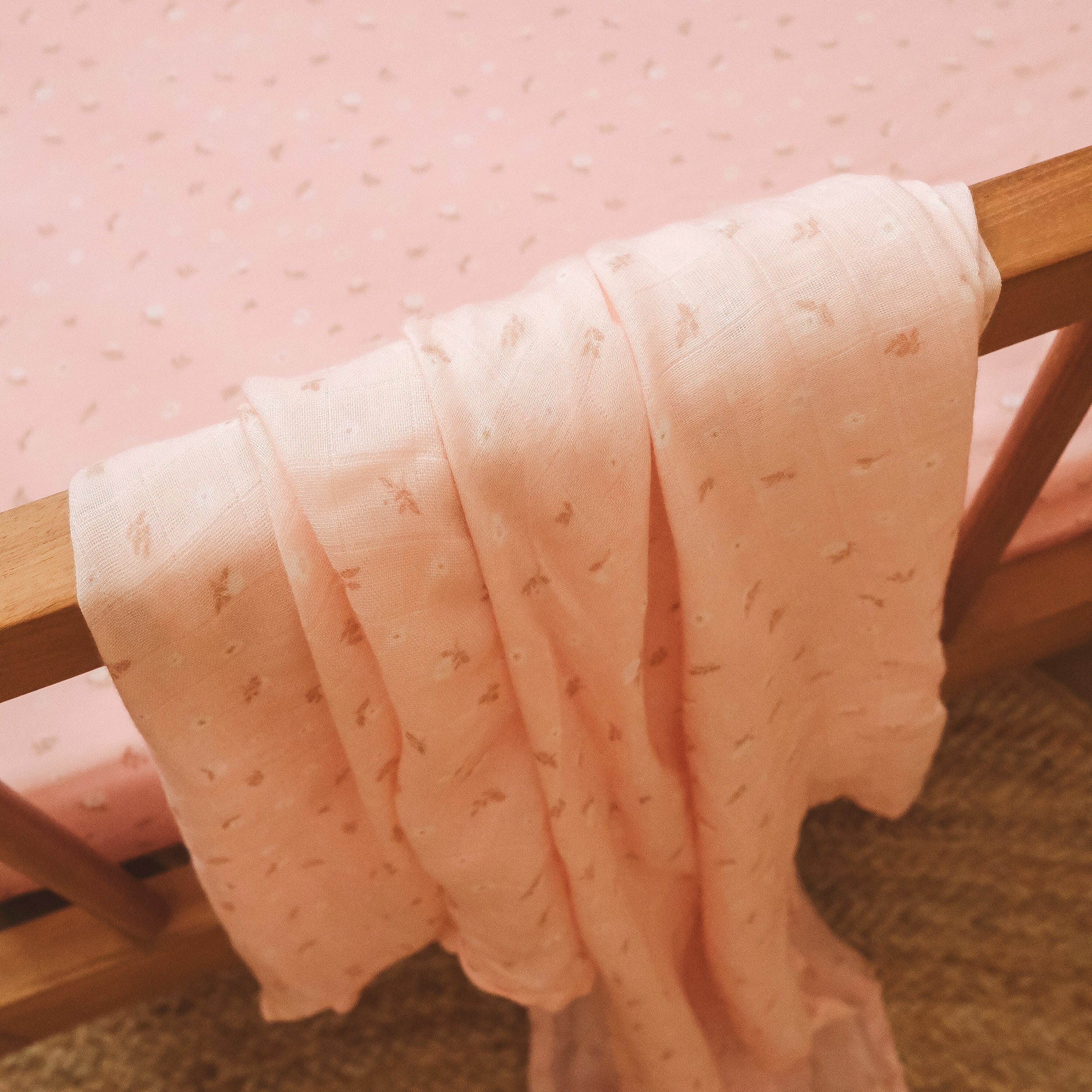 Dusty Roses Organic Fitted Cot Sheet