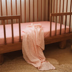 Dusty Roses Organic Fitted Cot Sheet