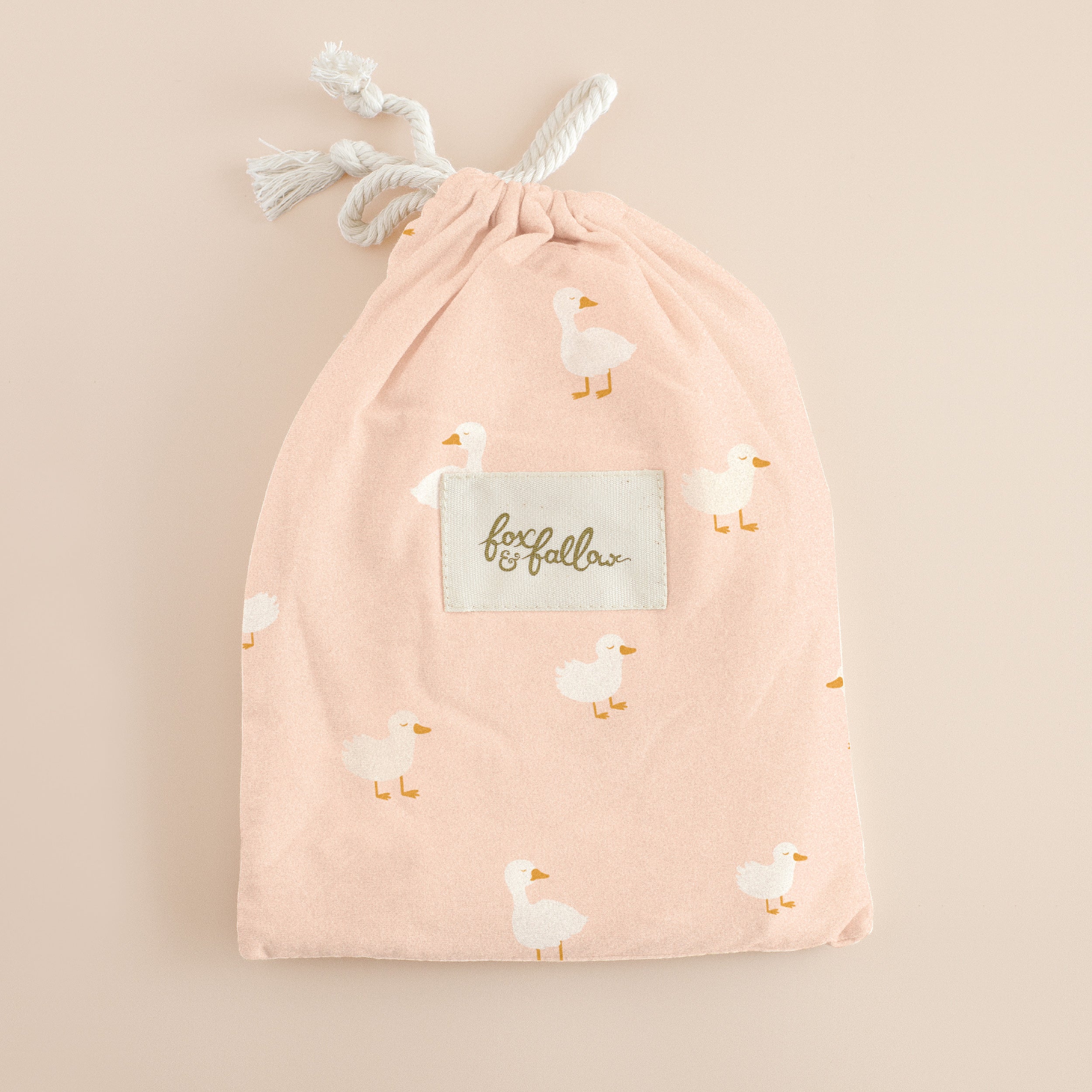 Pink Ducks Organic Fitted Cot Sheet - PRE-ORDER (MARCH)