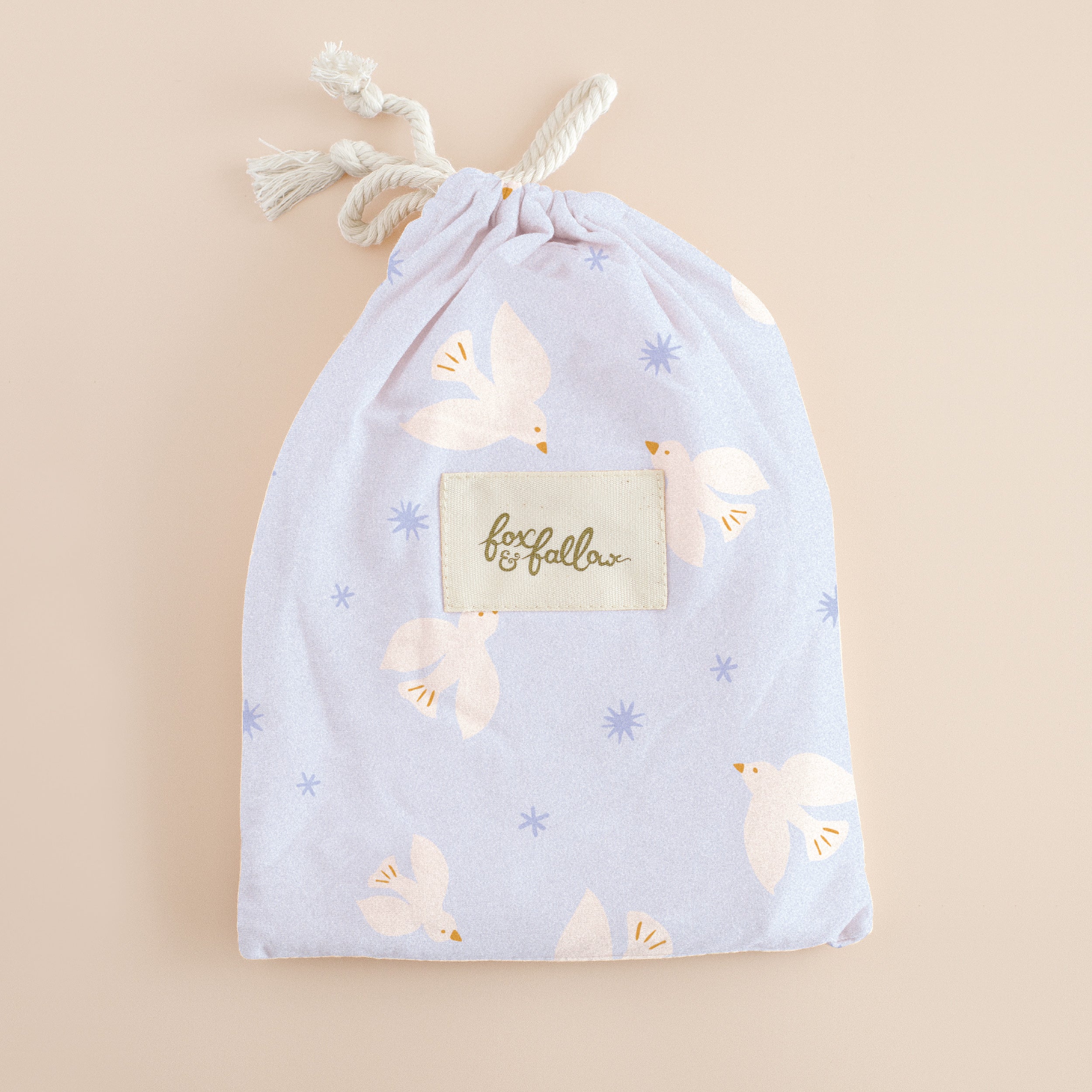 Blue Doves Organic Fitted Cot Sheet - PRE-ORDER (MARCH)