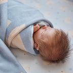 Blue Doves Organic Fitted Cot Sheet