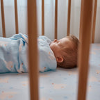 Blue Doves Organic Fitted Cot Sheet