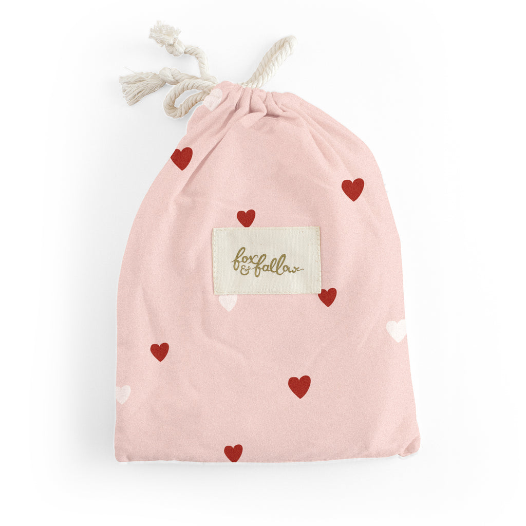 Little Hearts Organic Fitted Cot Sheet