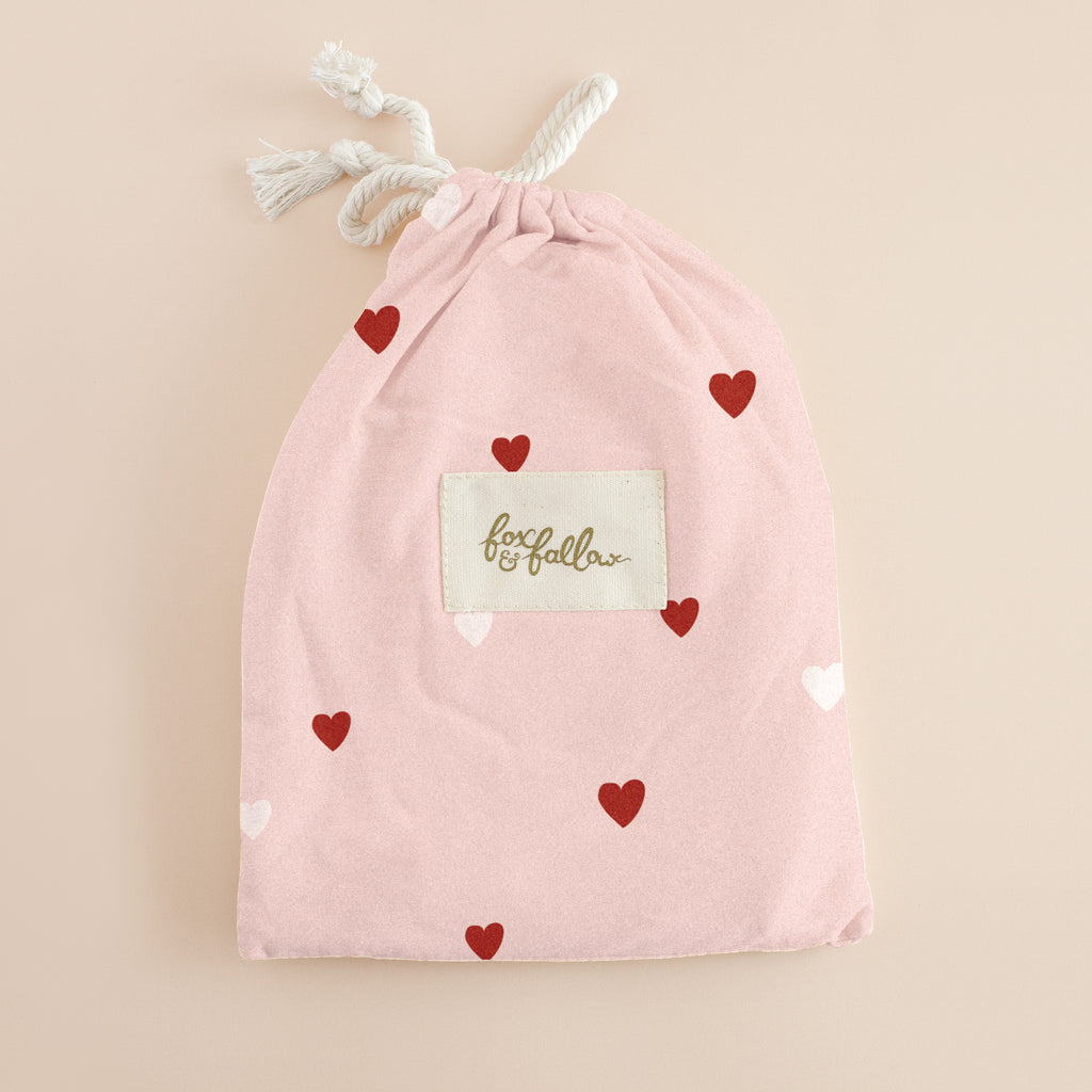 Little Hearts Organic Fitted Cot Sheet