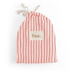 Strawberry Stripe Organic Fitted Cot Sheet