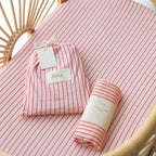 Strawberry Stripe Muslin Wrap Swaddle