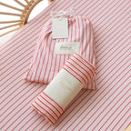 Strawberry Stripe Organic Fitted Bassinet Sheet/Change Pad Cover