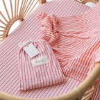 Strawberry Stripe Muslin Wrap Swaddle