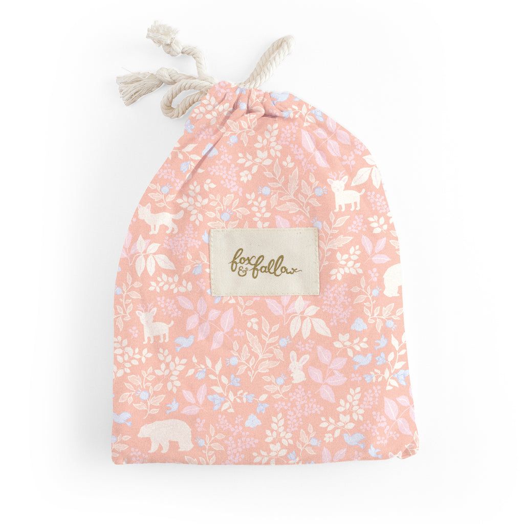 Forest Friends Peony Organic Cot Sheet