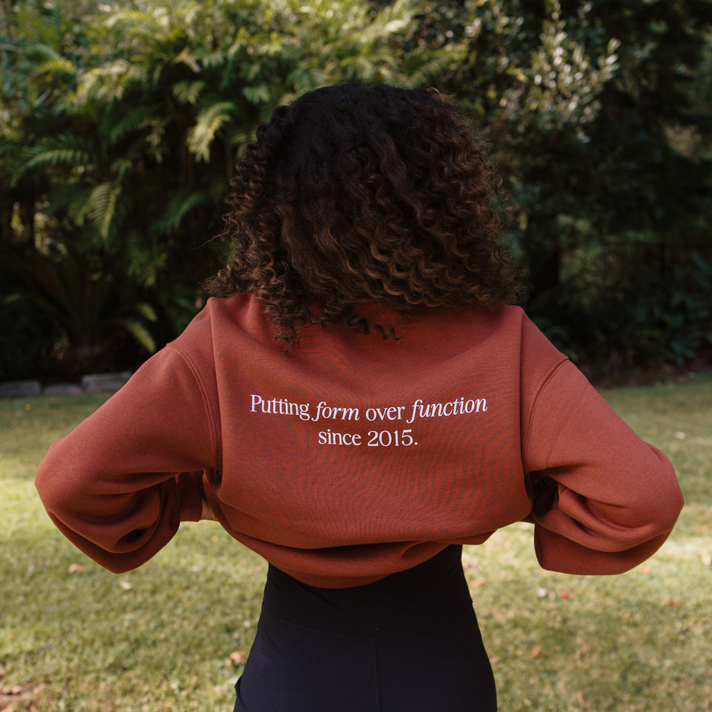 F&F Aesthetic Club 'Form Over Function' Crew - Rust - Unisex