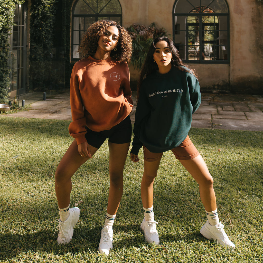 F&F Aesthetic Club 'Form Over Function' Crew - Rust - Unisex