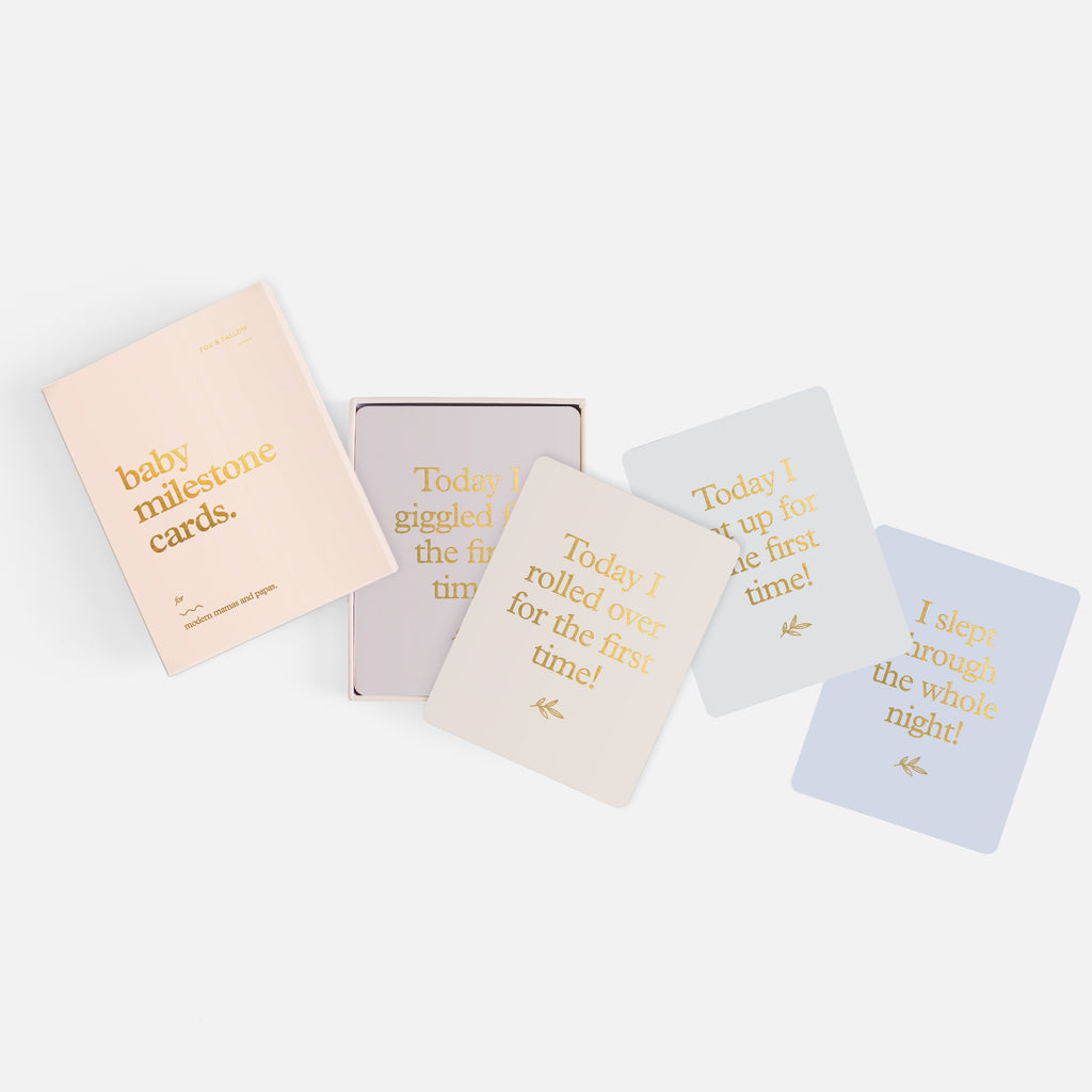 Baby Milestone Cards - Cream