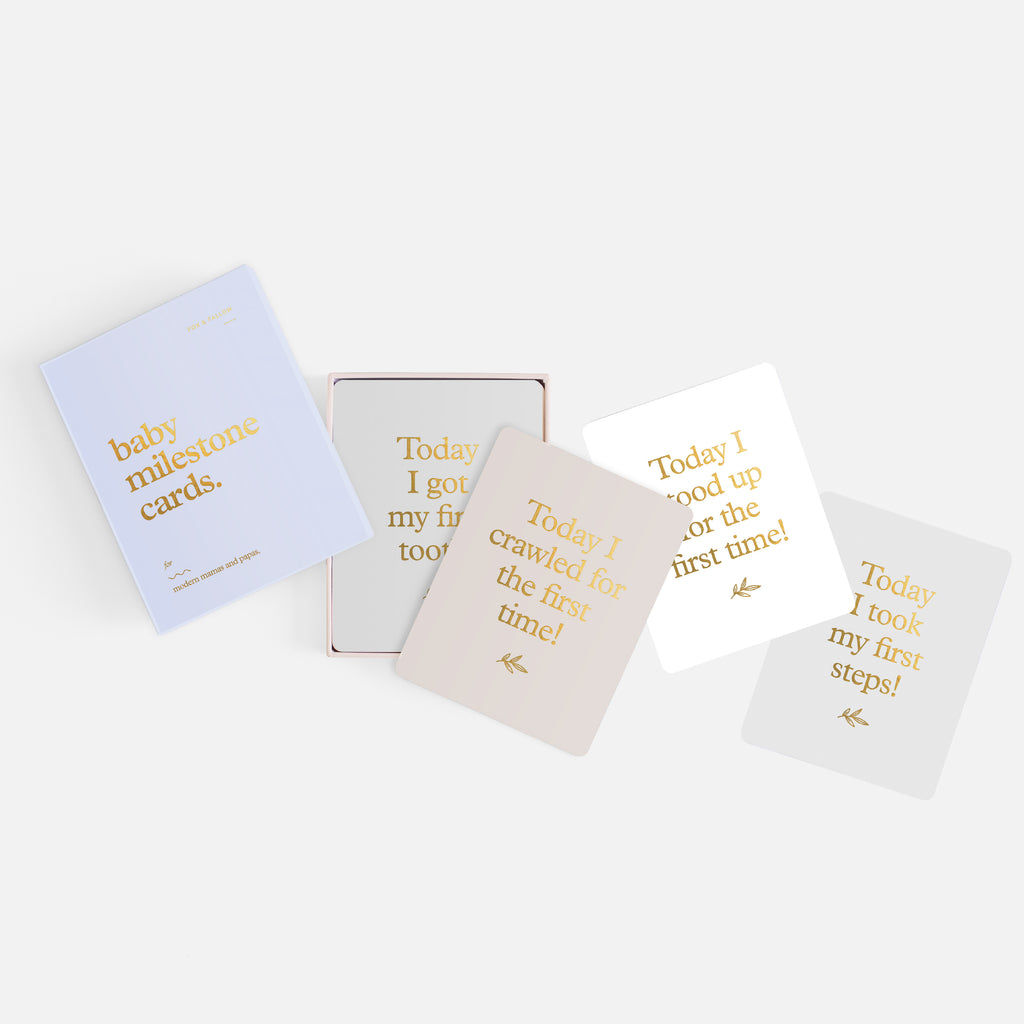 Baby Milestone Cards Powder Blue