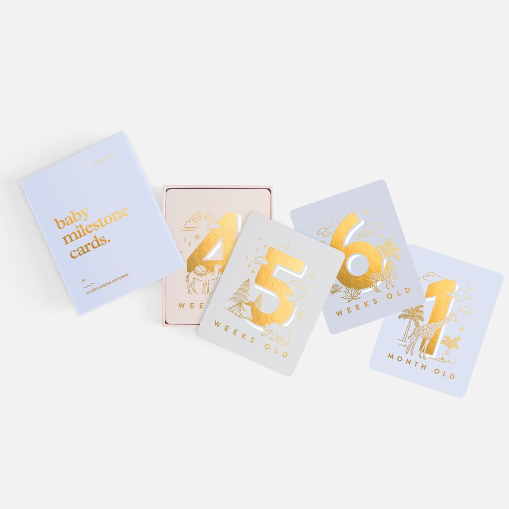 Baby Milestone Cards Powder Blue