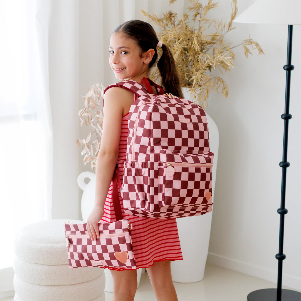 Cherry Check Backpack