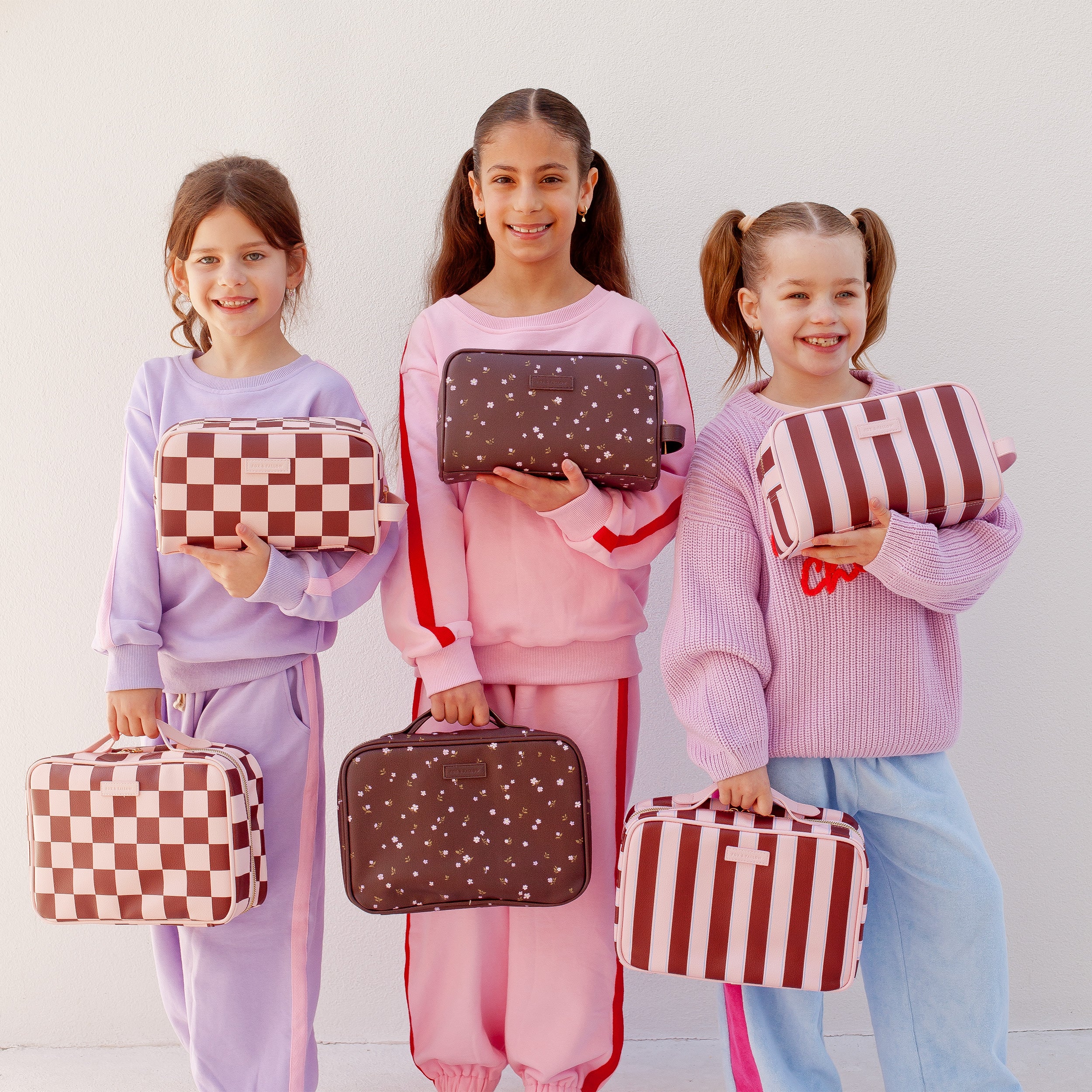 Cherry Check Wash Bag