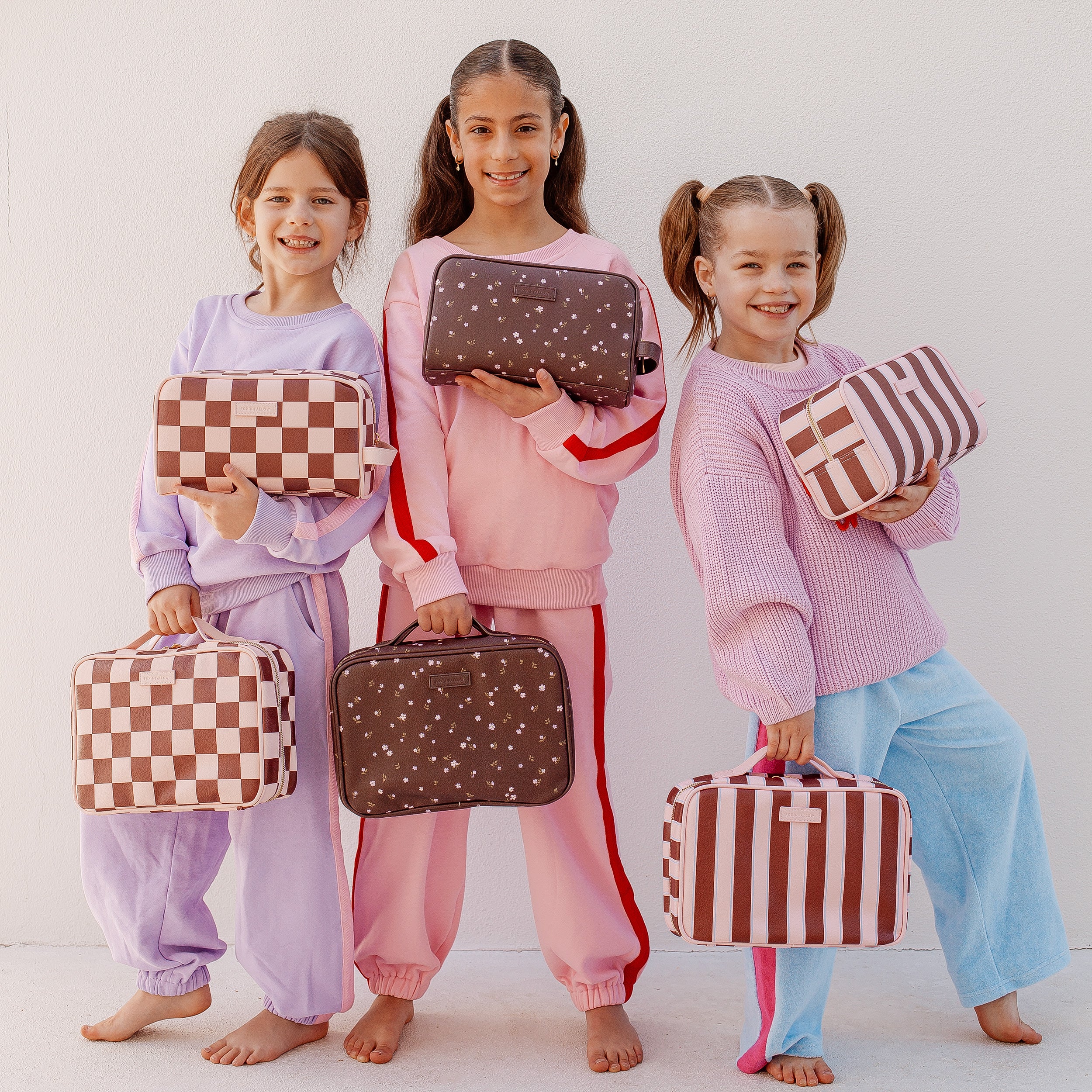 Cherry Check Wash Bag