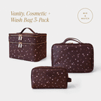 Vanity, Cosmetic + Wash Bag 3-Pack Bundle