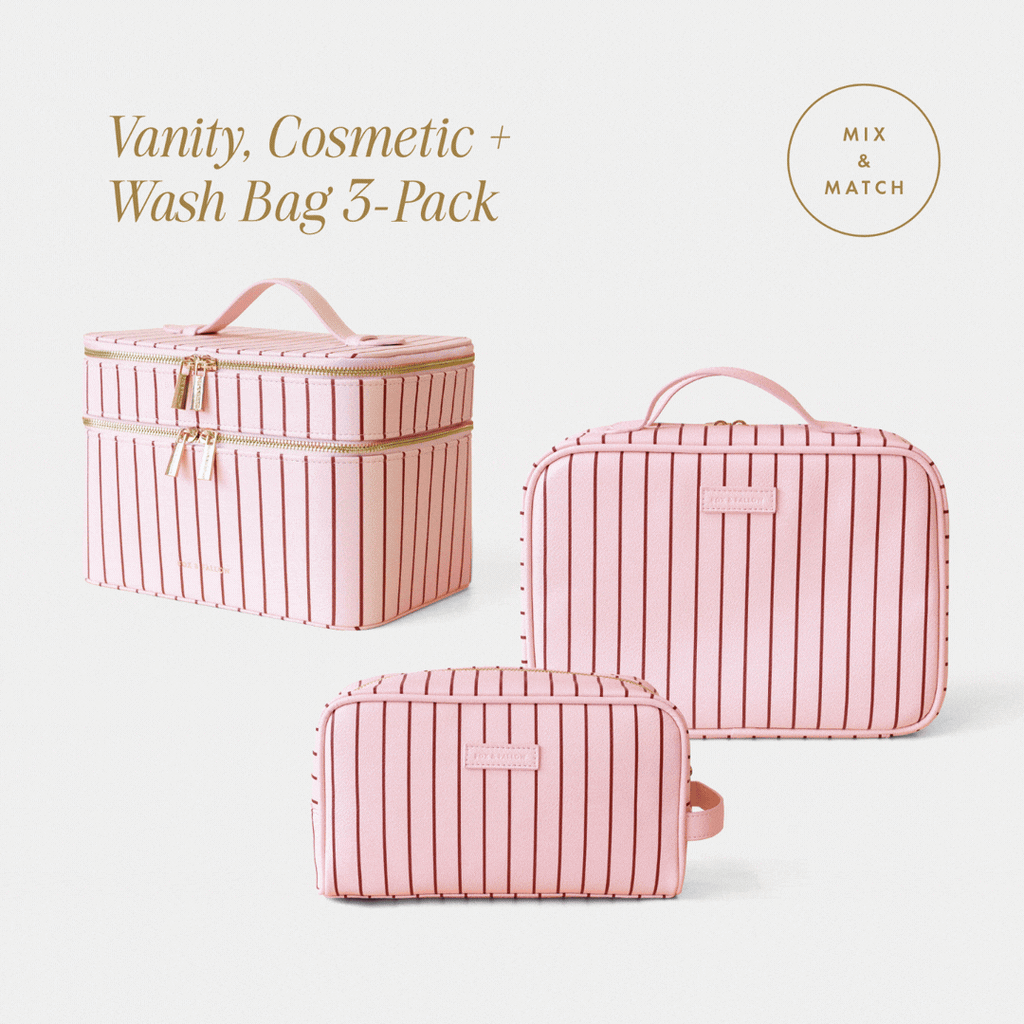 Vanity, Cosmetic + Wash Bag 3-Pack Bundle