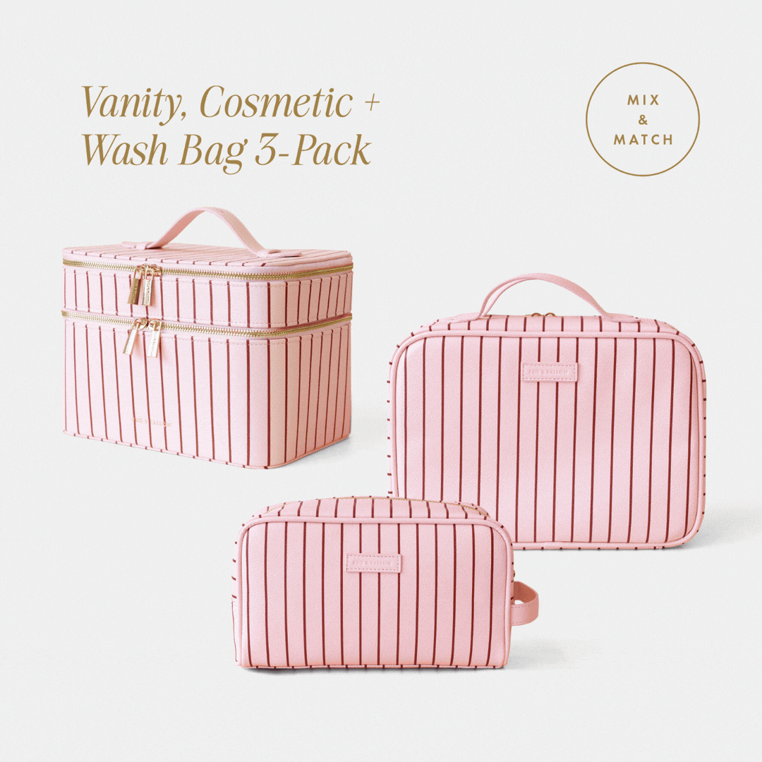 Vanity, Cosmetic + Wash Bag 3-Pack Bundle