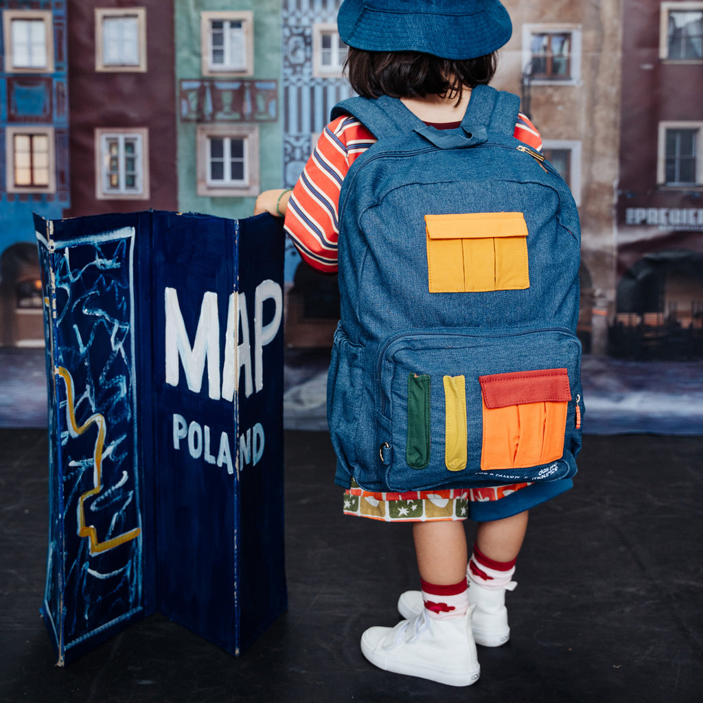 Fox & Fallow x Das Ist Maurice Denim Pocket Junior Backpack - Medium 20L - PRE-ORDER (17 SEP)
