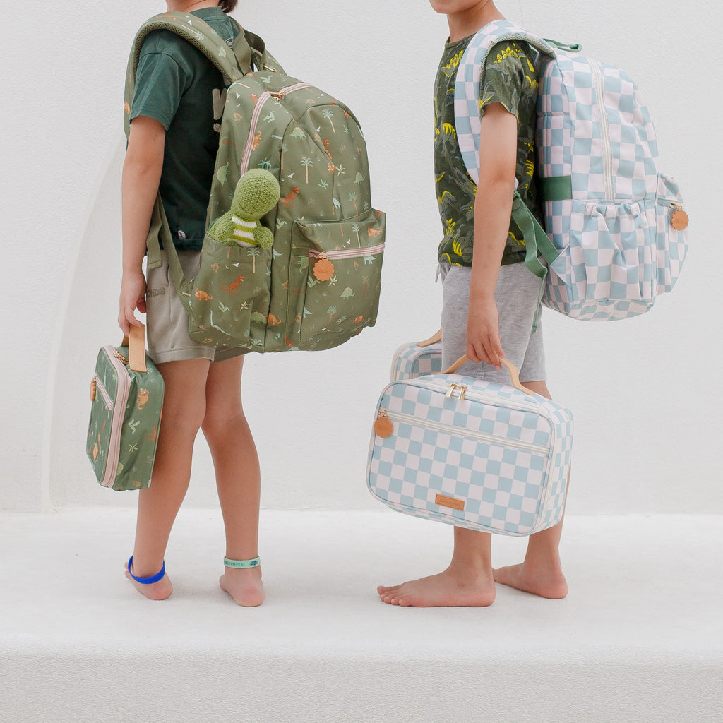 Sage Check Backpack