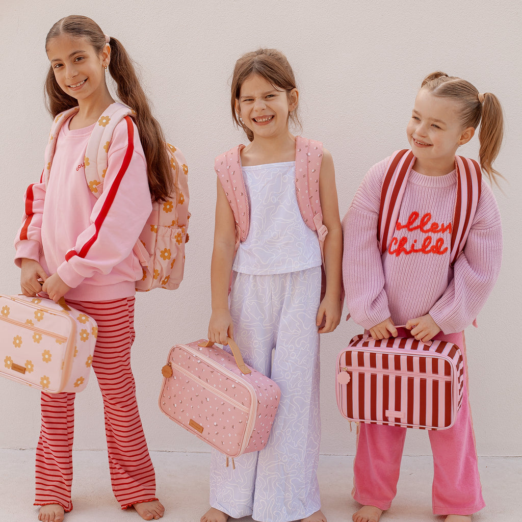 Burgundy Stripe Large Lunch Bag - PRE-ORDER (APRIL)