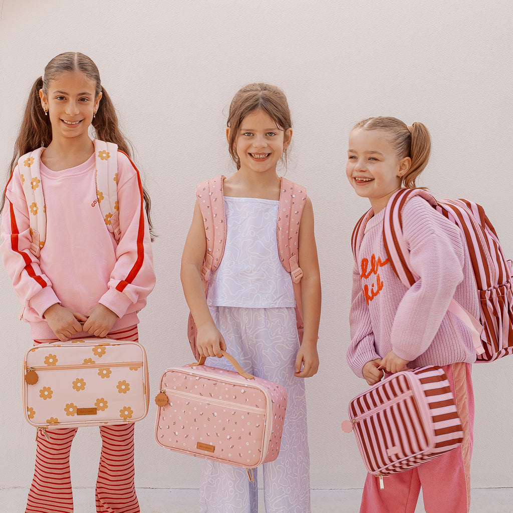 Burgundy Stripe Large Lunch Bag - PRE-ORDER (APRIL)