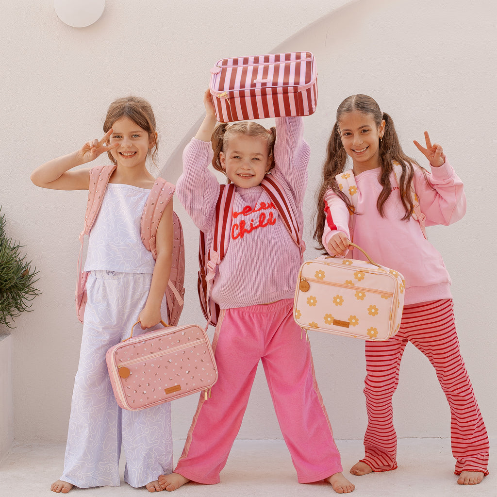 Burgundy Stripe Backpack