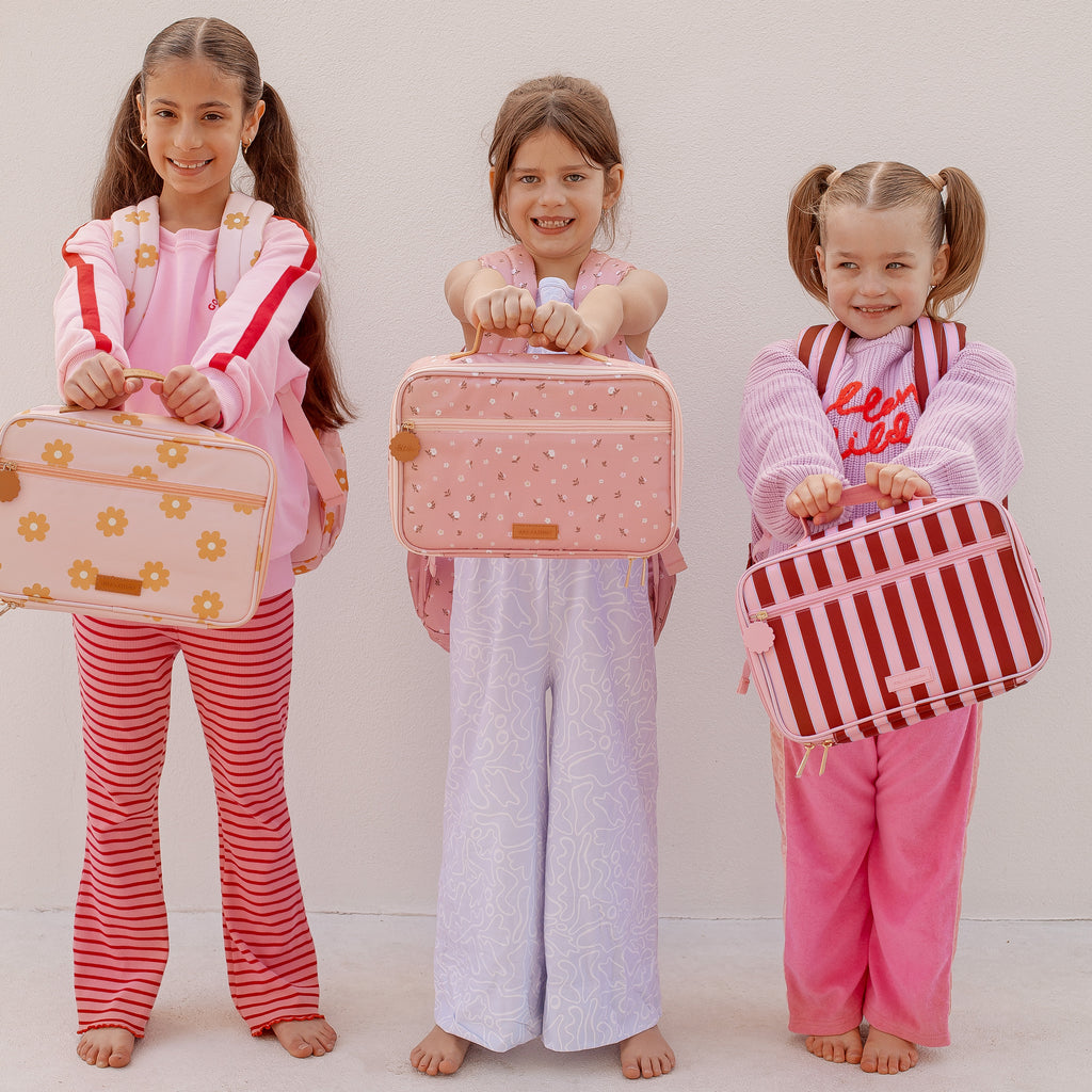 Burgundy Stripe Large Lunch Bag - PRE-ORDER (APRIL)