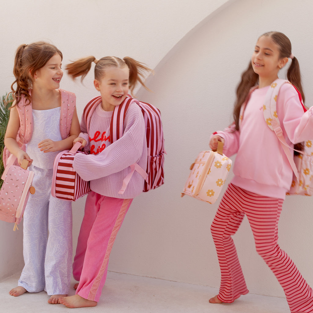 Burgundy Stripe Large Lunch Bag - PRE-ORDER (APRIL)